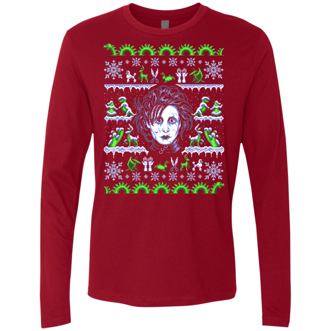 Edward Scissorhands ugly sweater Men's Premium Long Sleeve