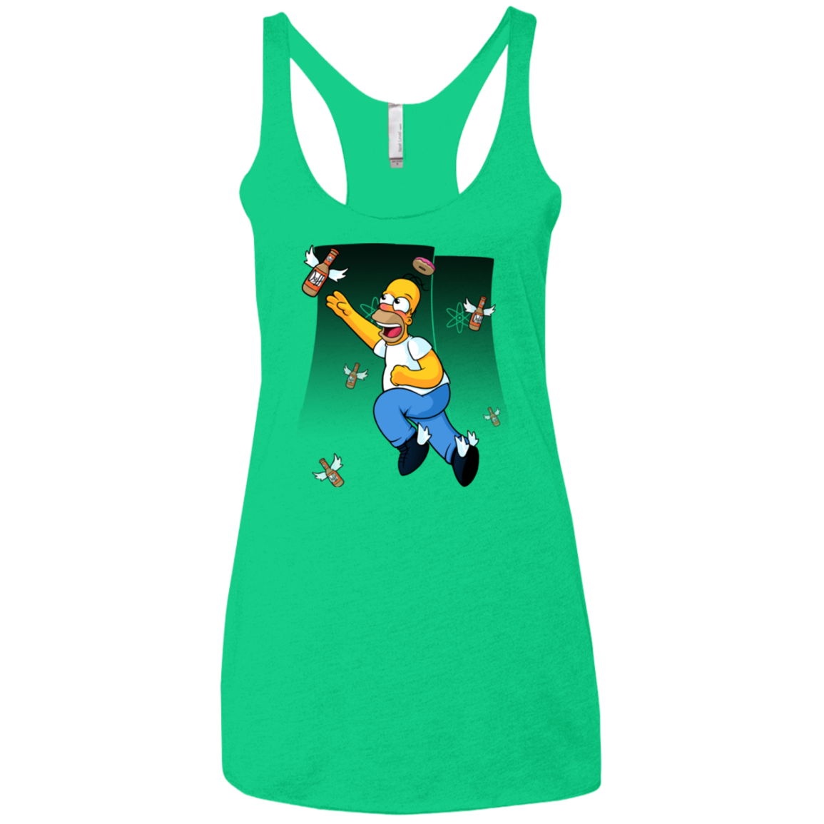 Duff Gives Wings Women's Triblend Racerback Tank