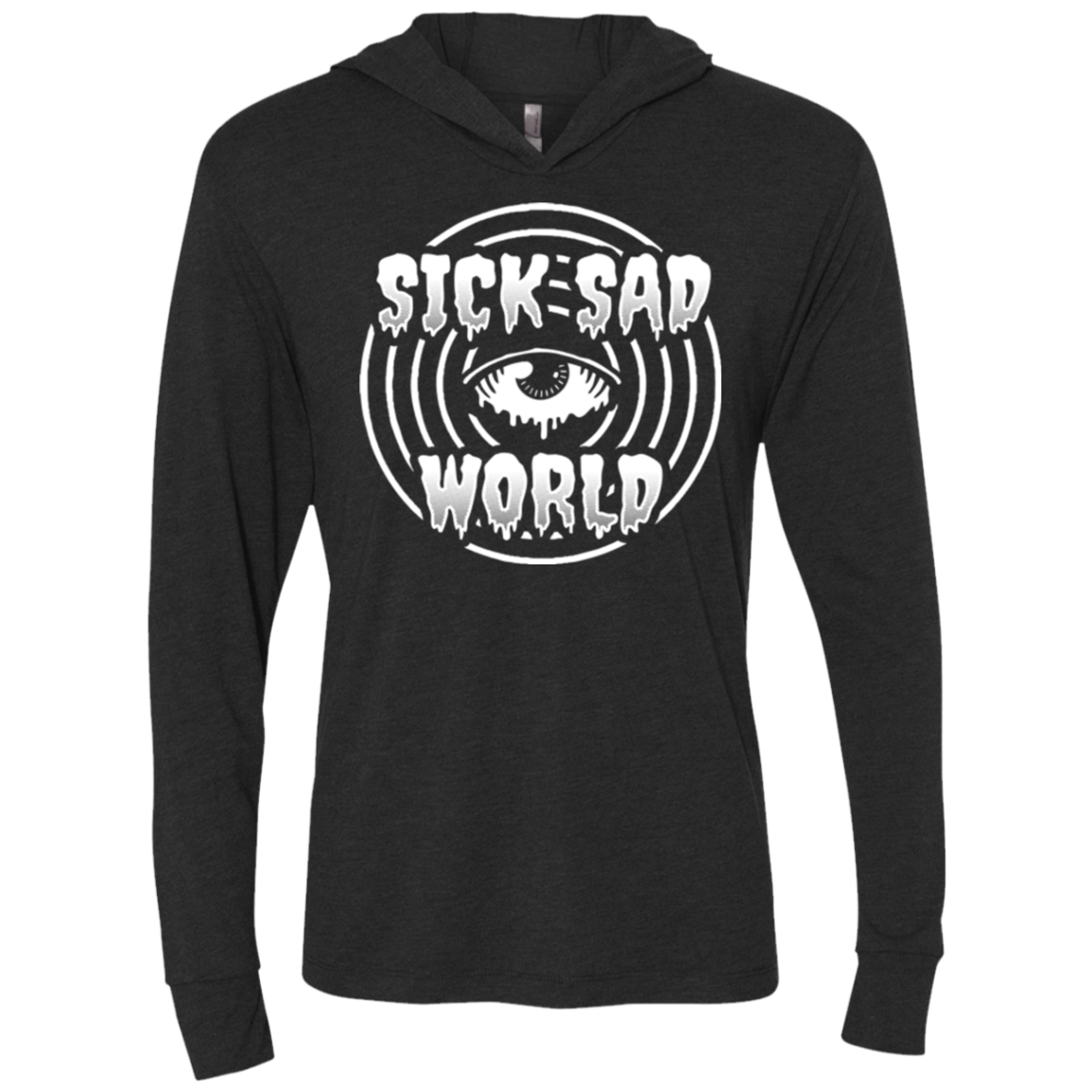 Sick Sad World Triblend Long Sleeve Hoodie Tee