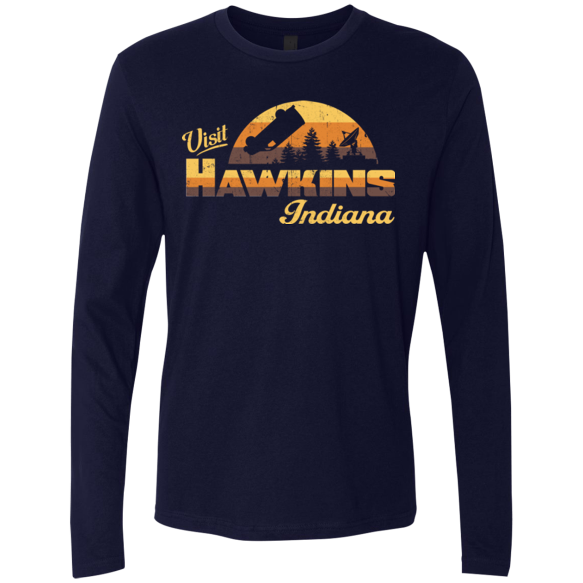 Visit Hawkins Men's Premium Long Sleeve