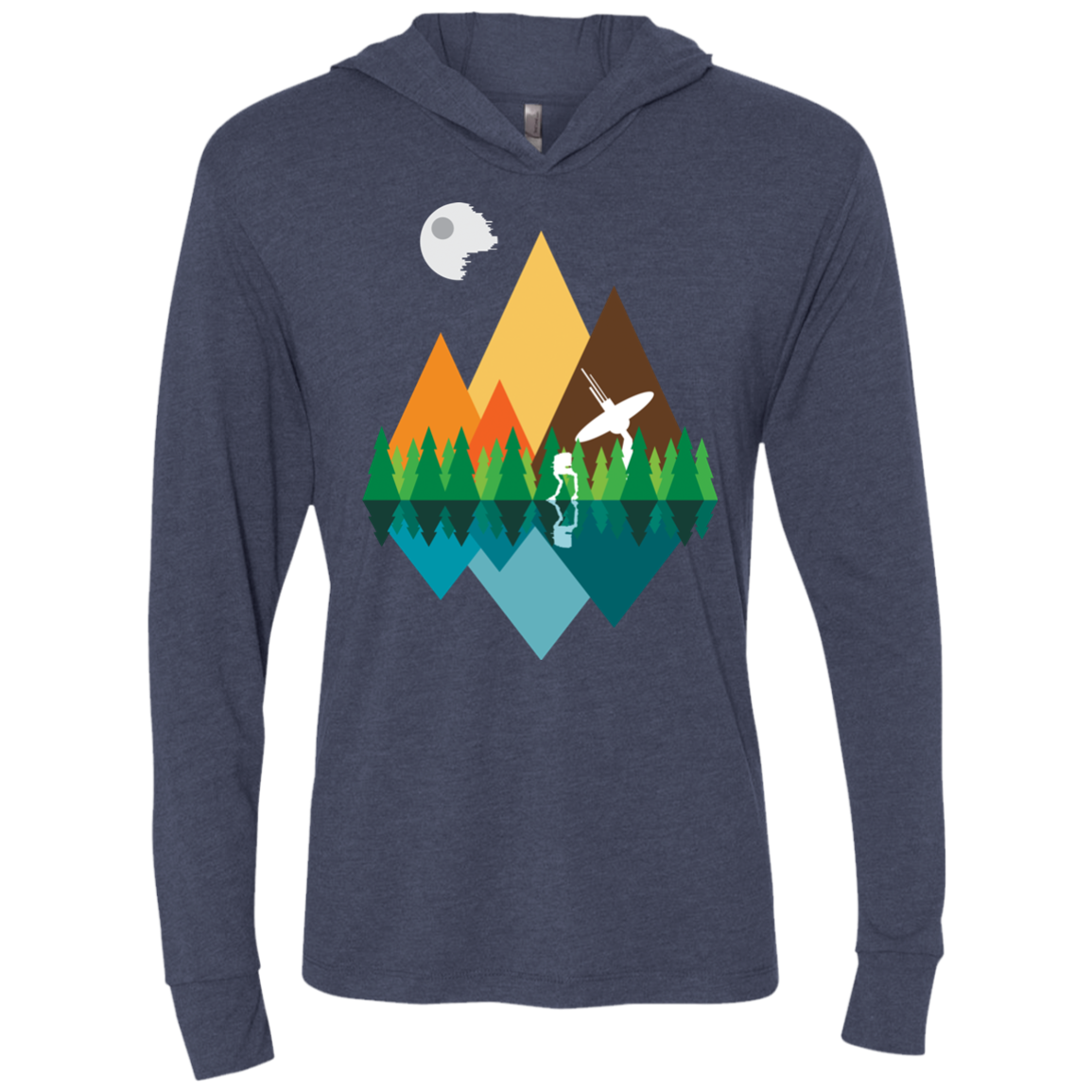 Forest View Triblend Long Sleeve Hoodie Tee