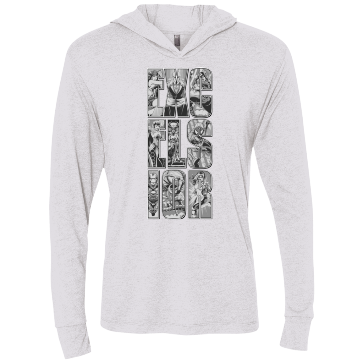 Excelsior Triblend Long Sleeve Hoodie Tee