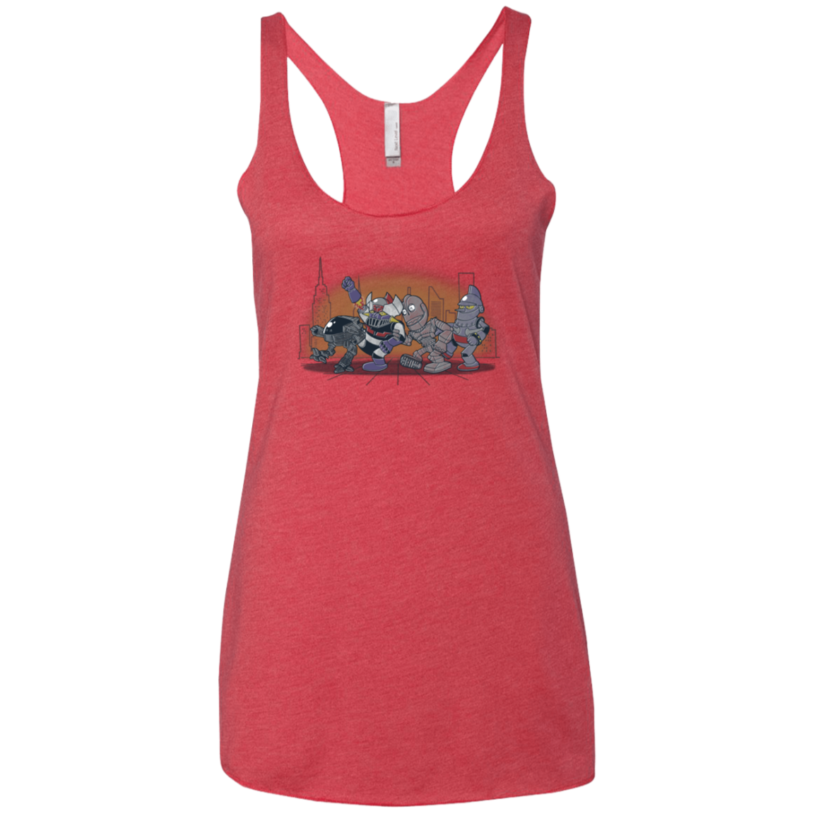 Where The Big Robots are Women's Triblend Racerback Tank