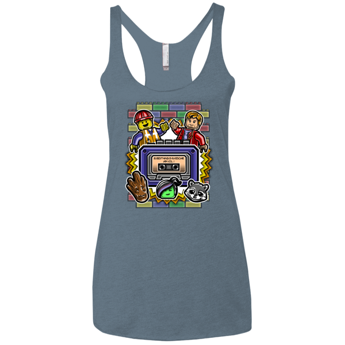 Everything is awesome mix Women's Triblend Racerback Tank
