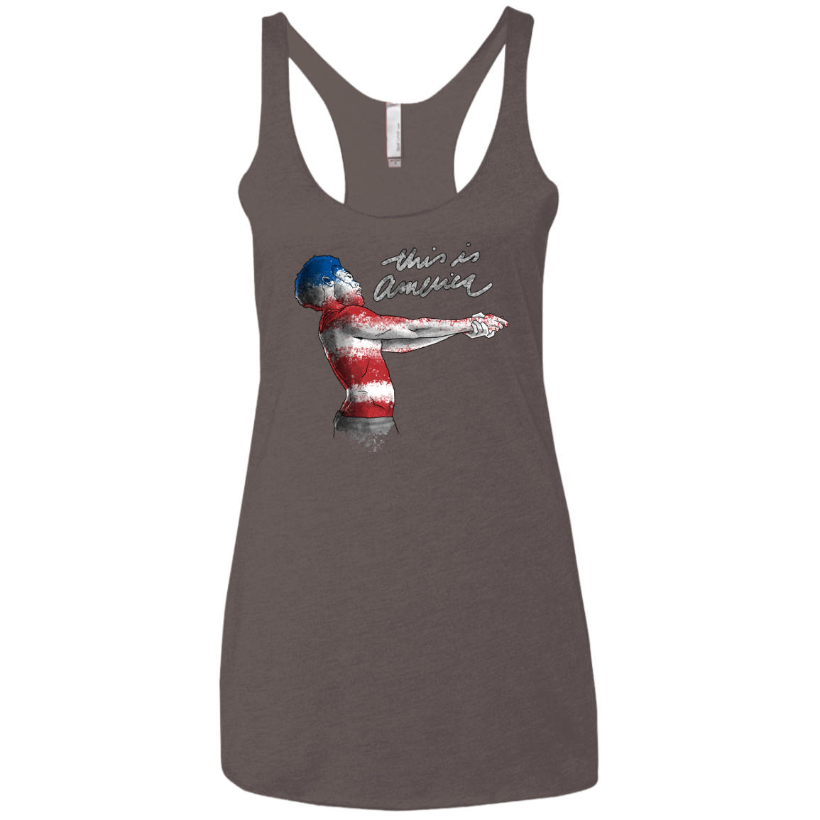 America Women's Triblend Racerback Tank