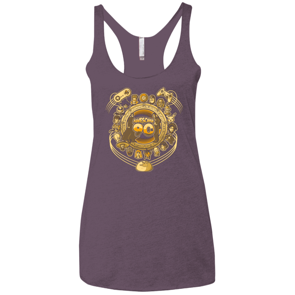 AWESOME 90S Women's Triblend Racerback Tank