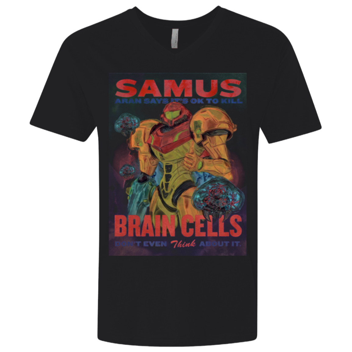 Samus Aran Propaganda Men's Premium V-Neck