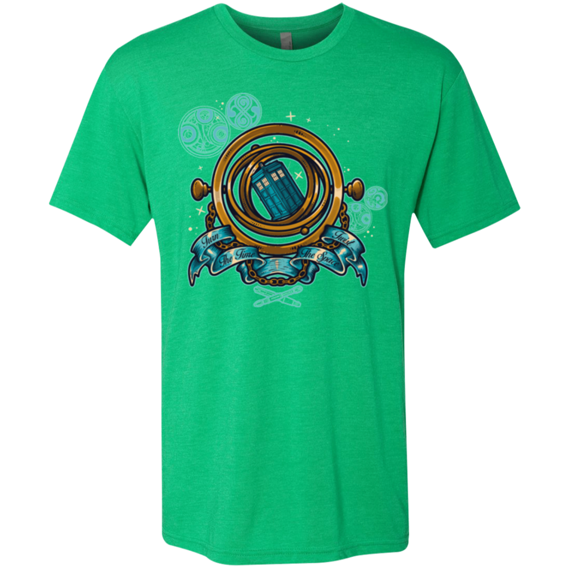 TURN THE TIME TWIST THE SPACE Men's Triblend T-Shirt
