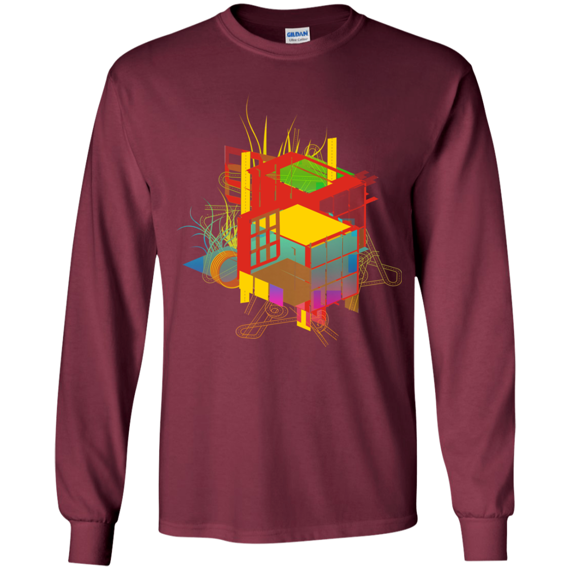 Rubik's Building Youth Long Sleeve T-Shirt