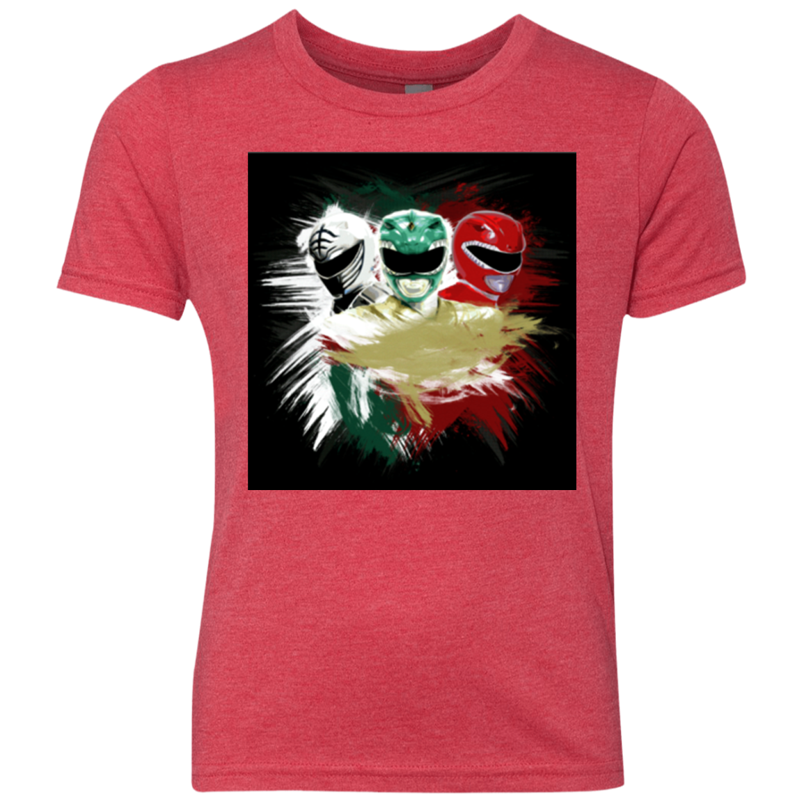 White Green Red Youth Triblend T-Shirt