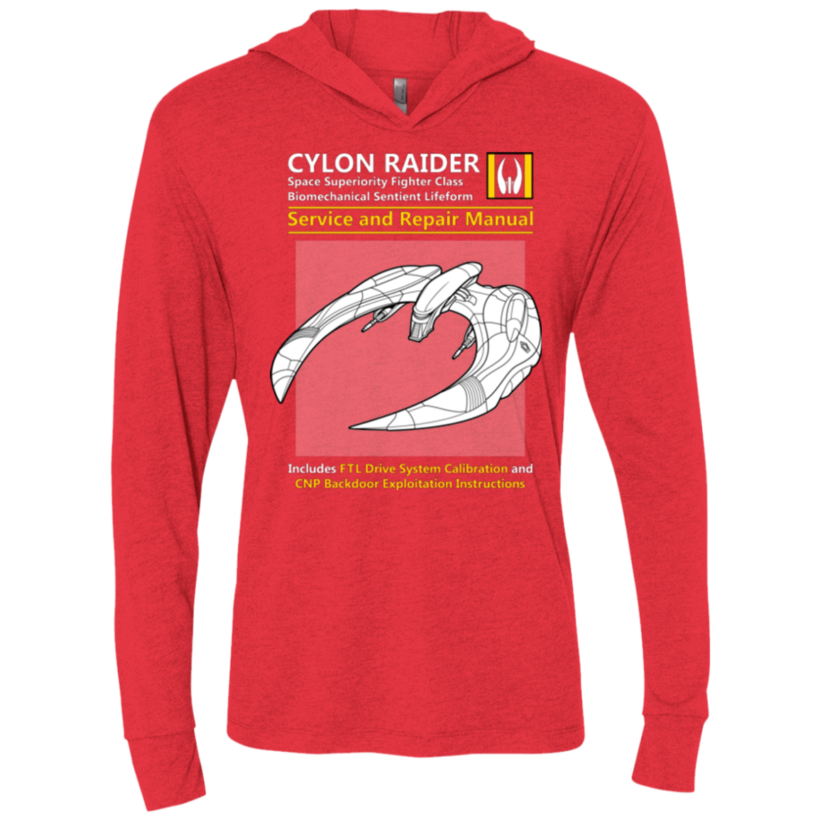 CYLON RAIDER SERVICE & REPAIR MANUAL Triblend Long Sleeve Hoodie Tee