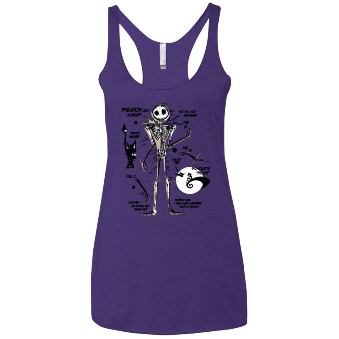 Skeleton Concept Women's Triblend Racerback Tank