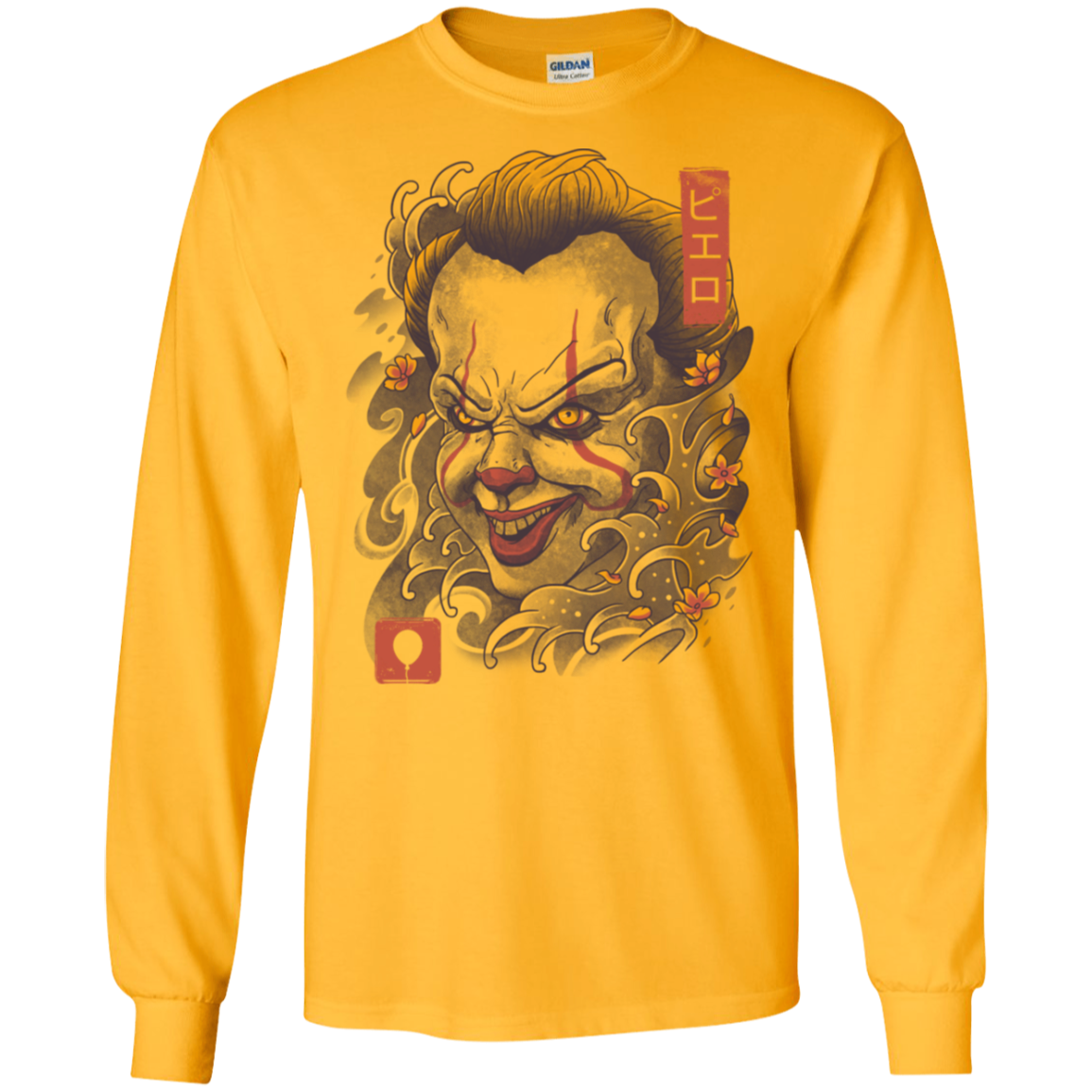 Oni Clown Mask Men's Long Sleeve T-Shirt