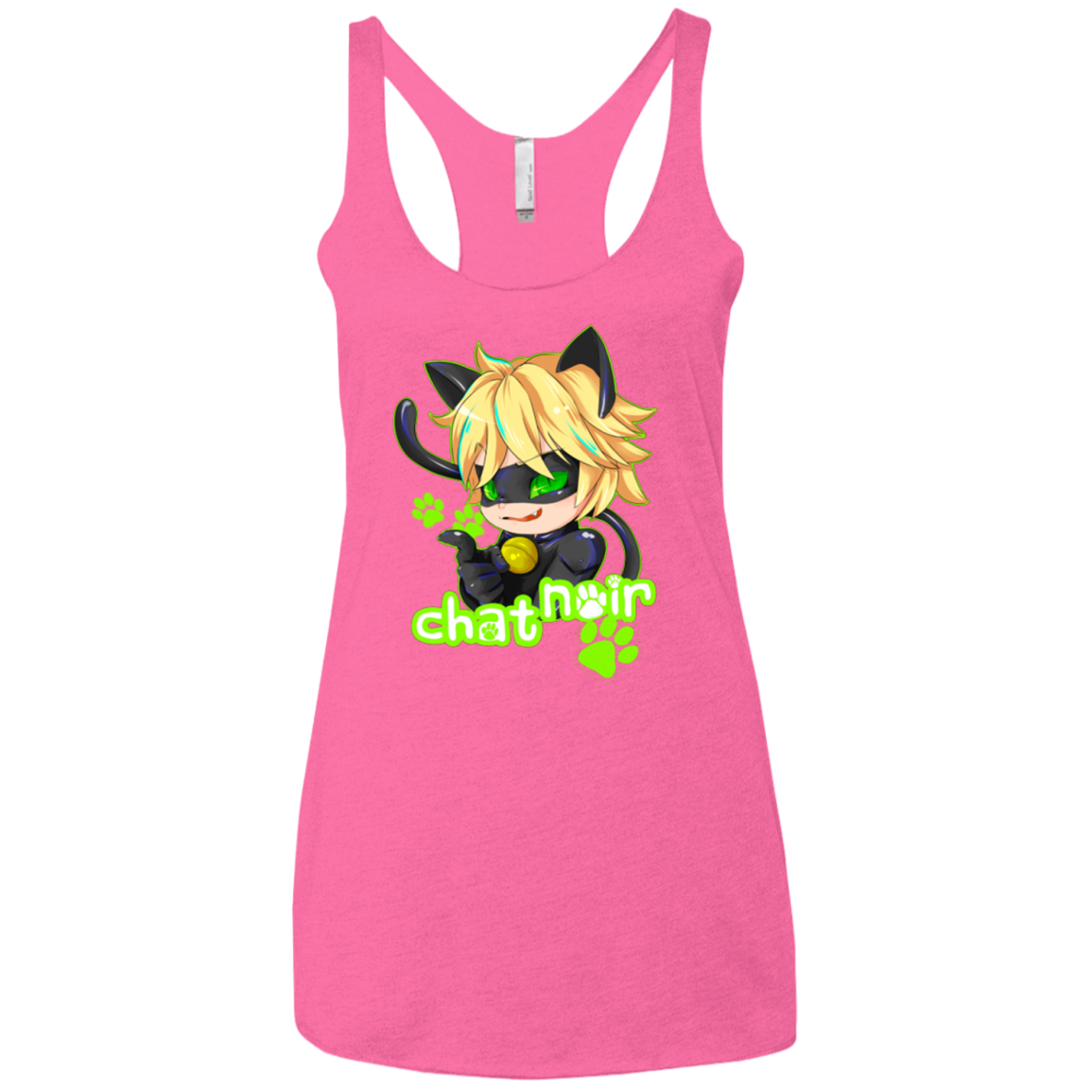 Chat Noir Women's Triblend Racerback Tank