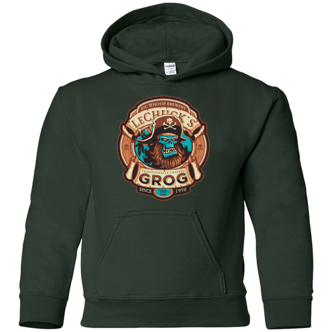 Ghost Pirate Grog Nmns Youth Hoodie