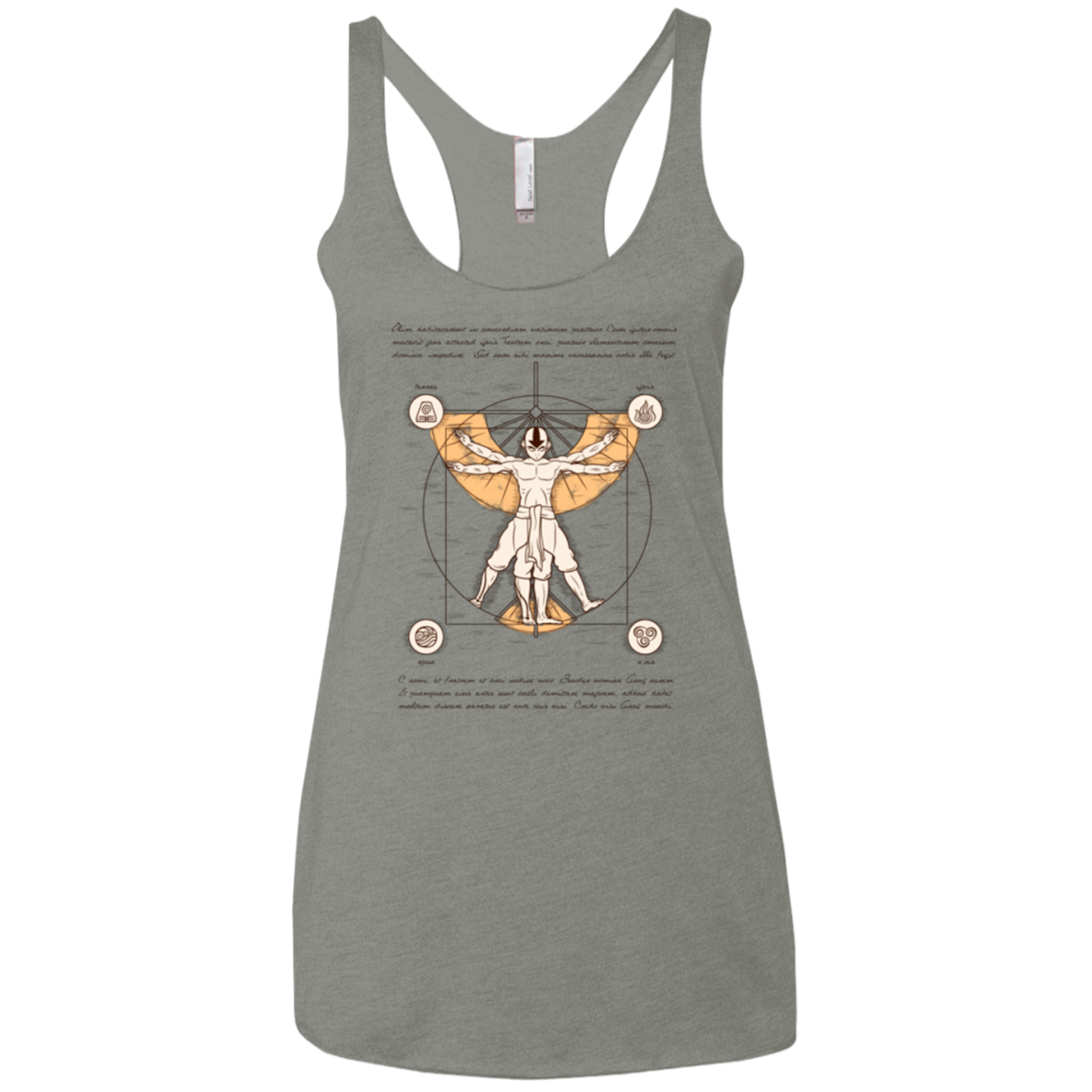 Vitruvian Aang Women's Triblend Racerback Tank