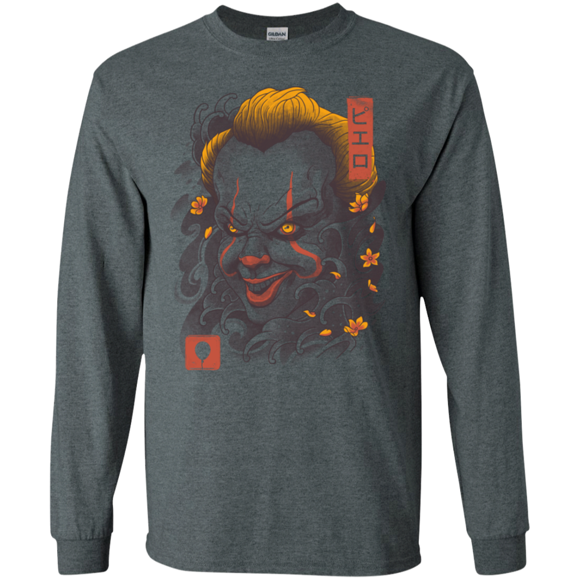 Oni Clown Mask Men's Long Sleeve T-Shirt