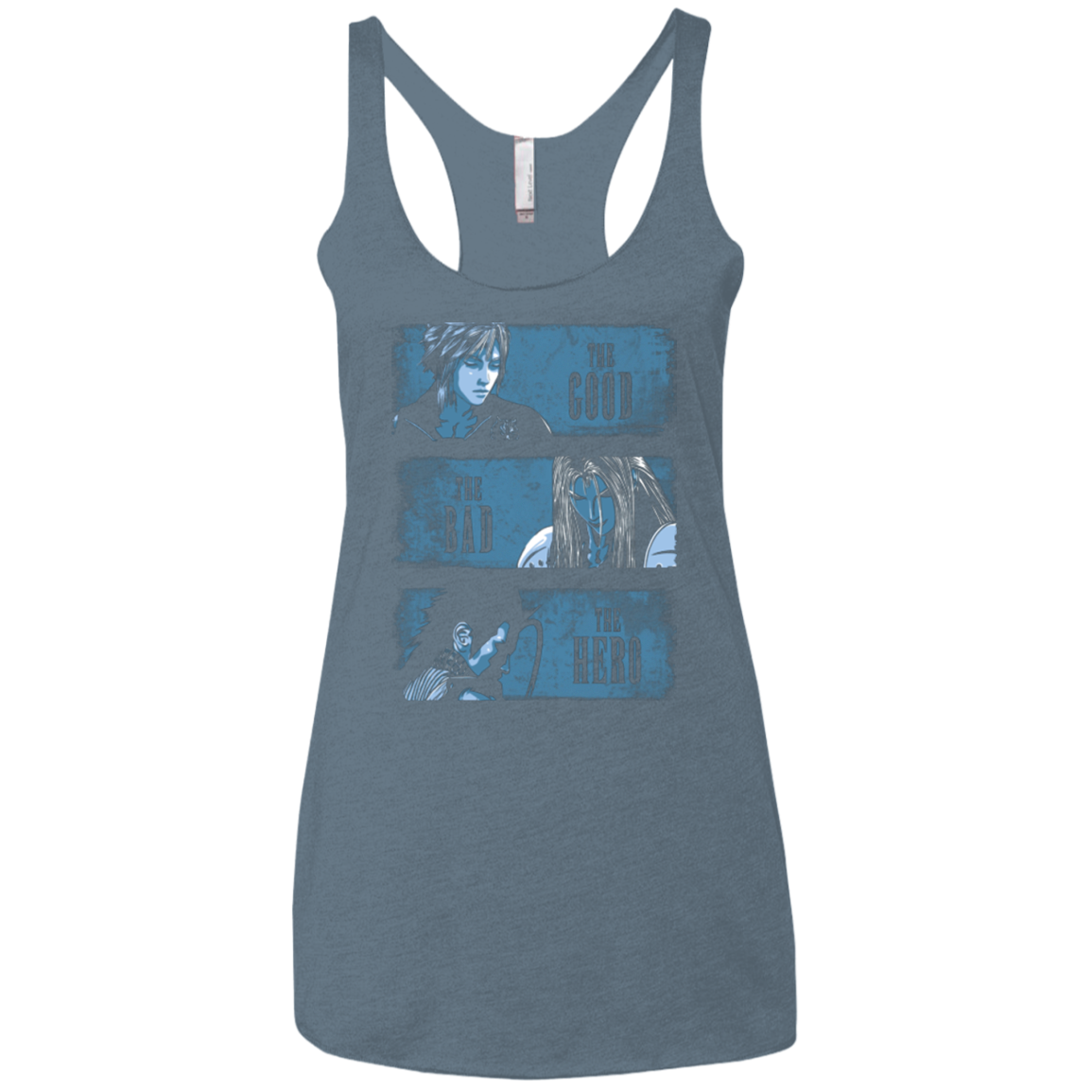 The Good the Bad and the Hero Women's Triblend Racerback Tank