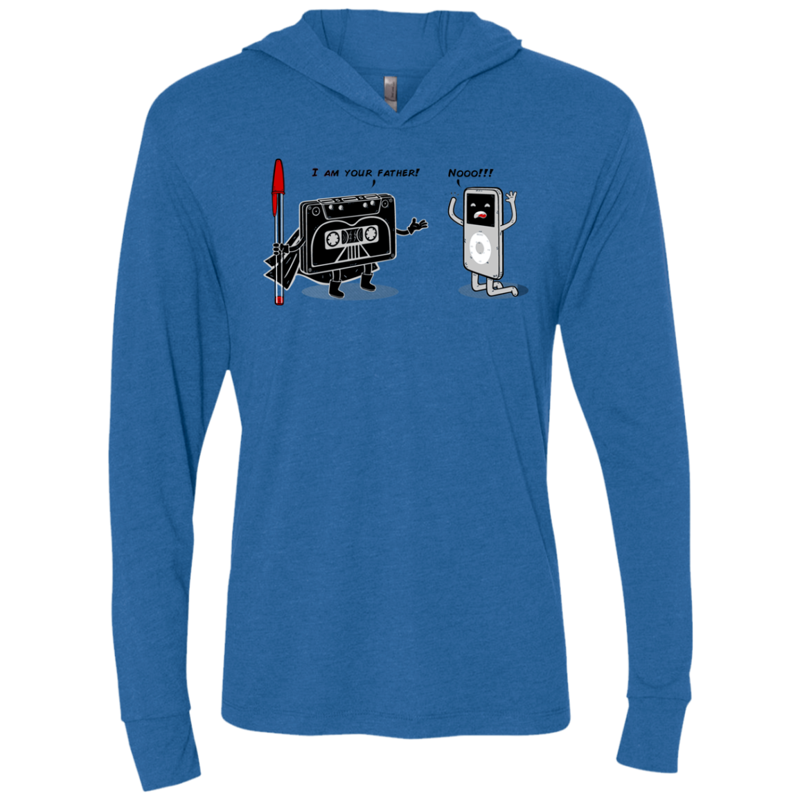 I Am Your Father Triblend Long Sleeve Hoodie Tee