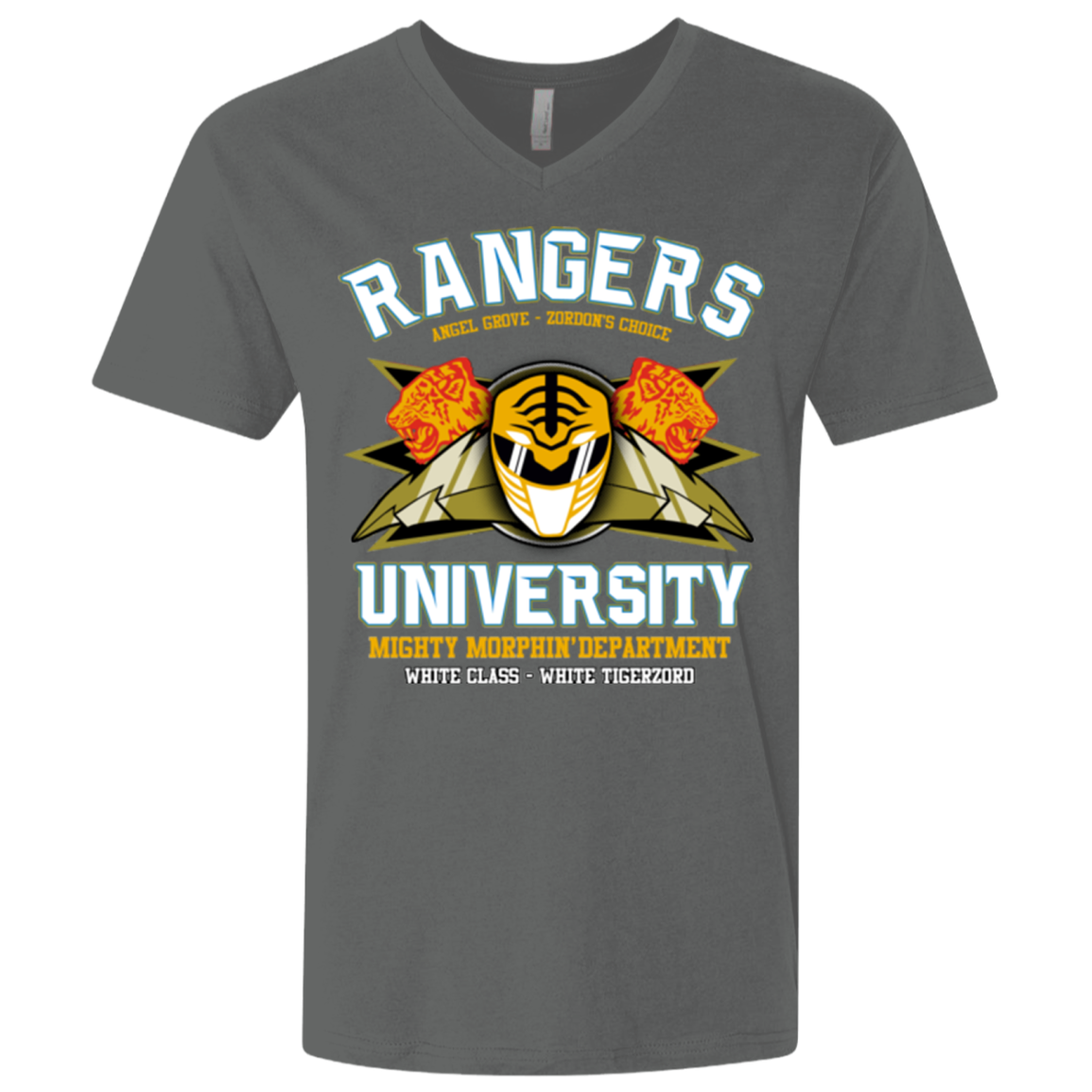 Rangers U White Ranger Men's Premium V-Neck