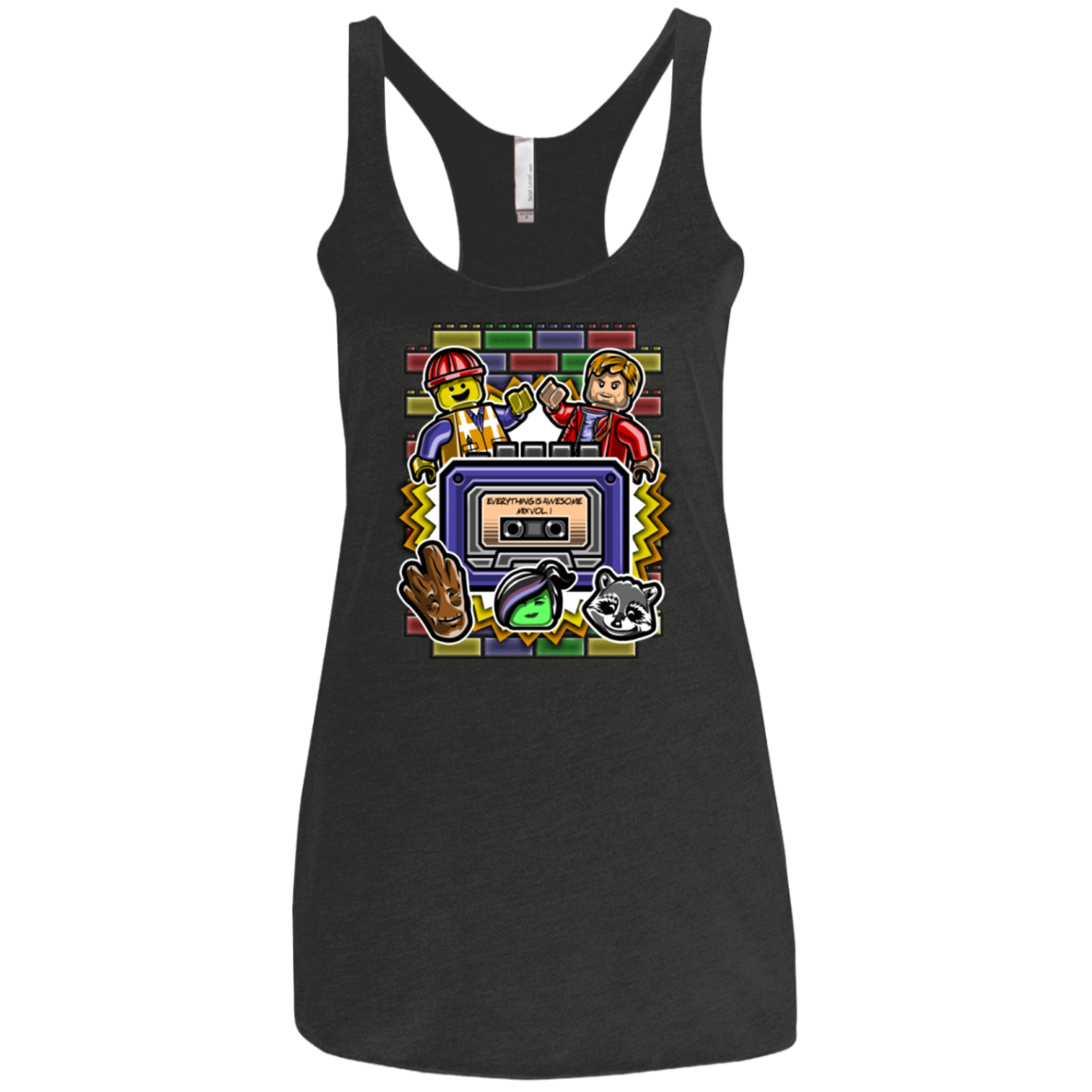 Everything is awesome mix Women's Triblend Racerback Tank