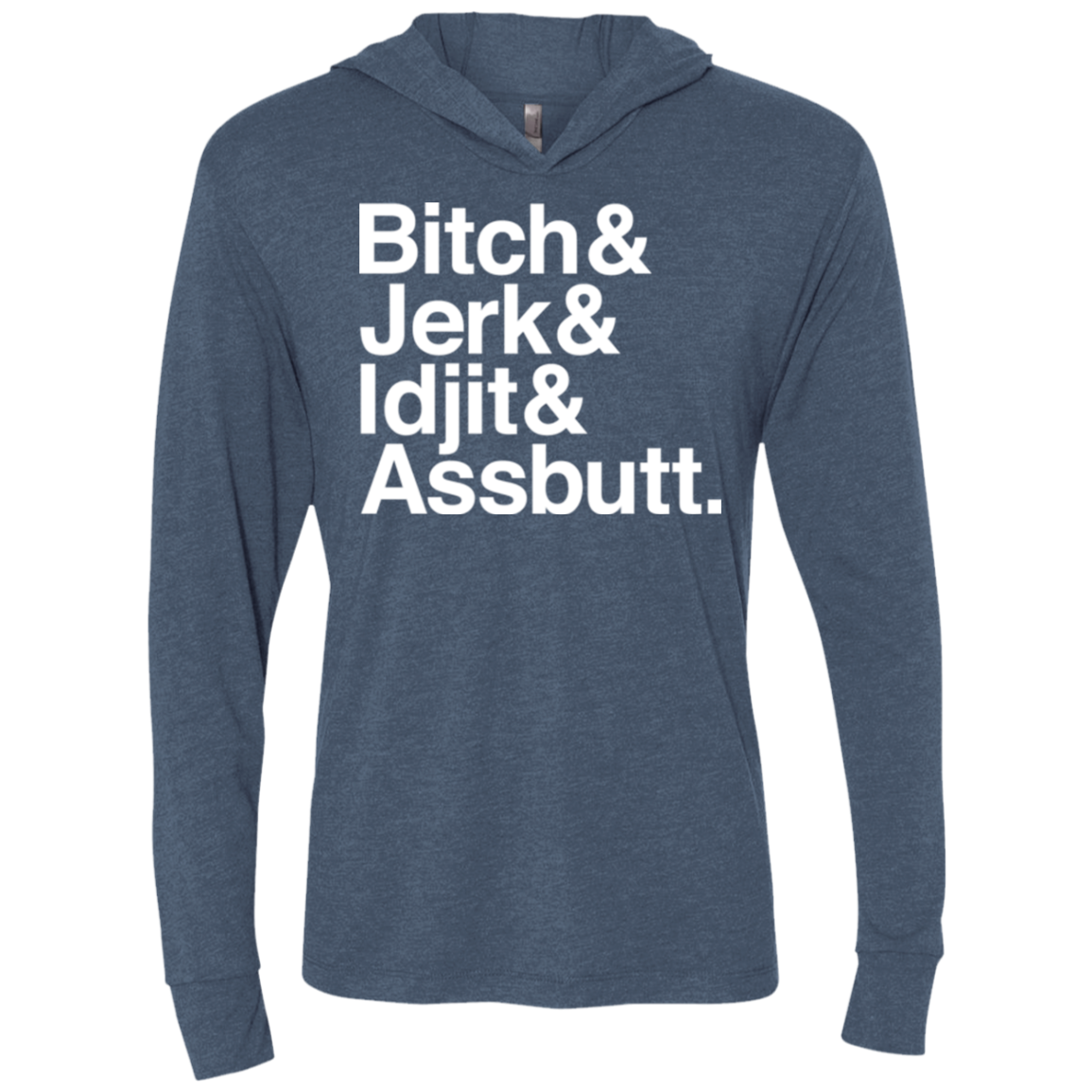 Team Free Will Helvetica Triblend Long Sleeve Hoodie Tee