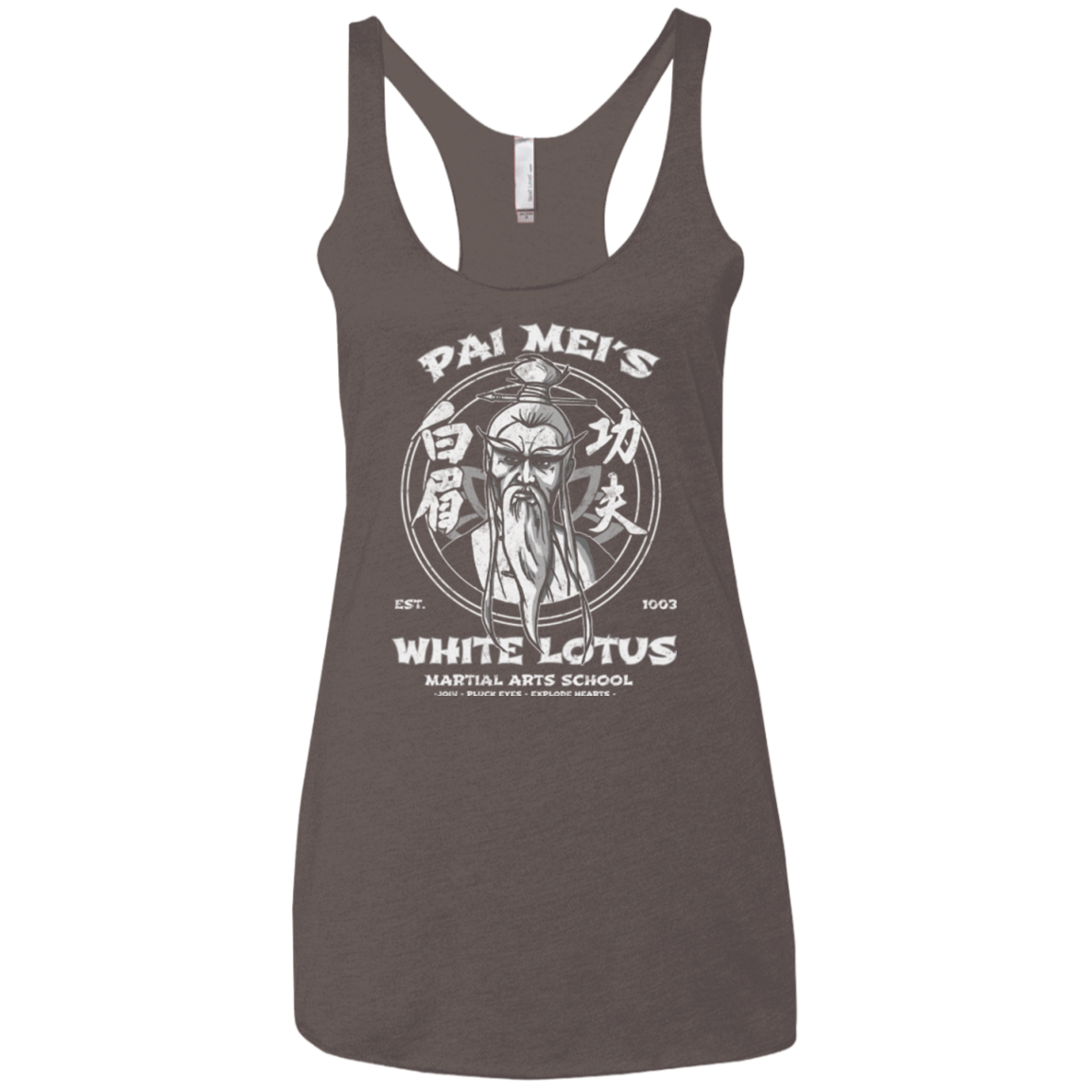 White Lotus Women's Triblend Racerback Tank
