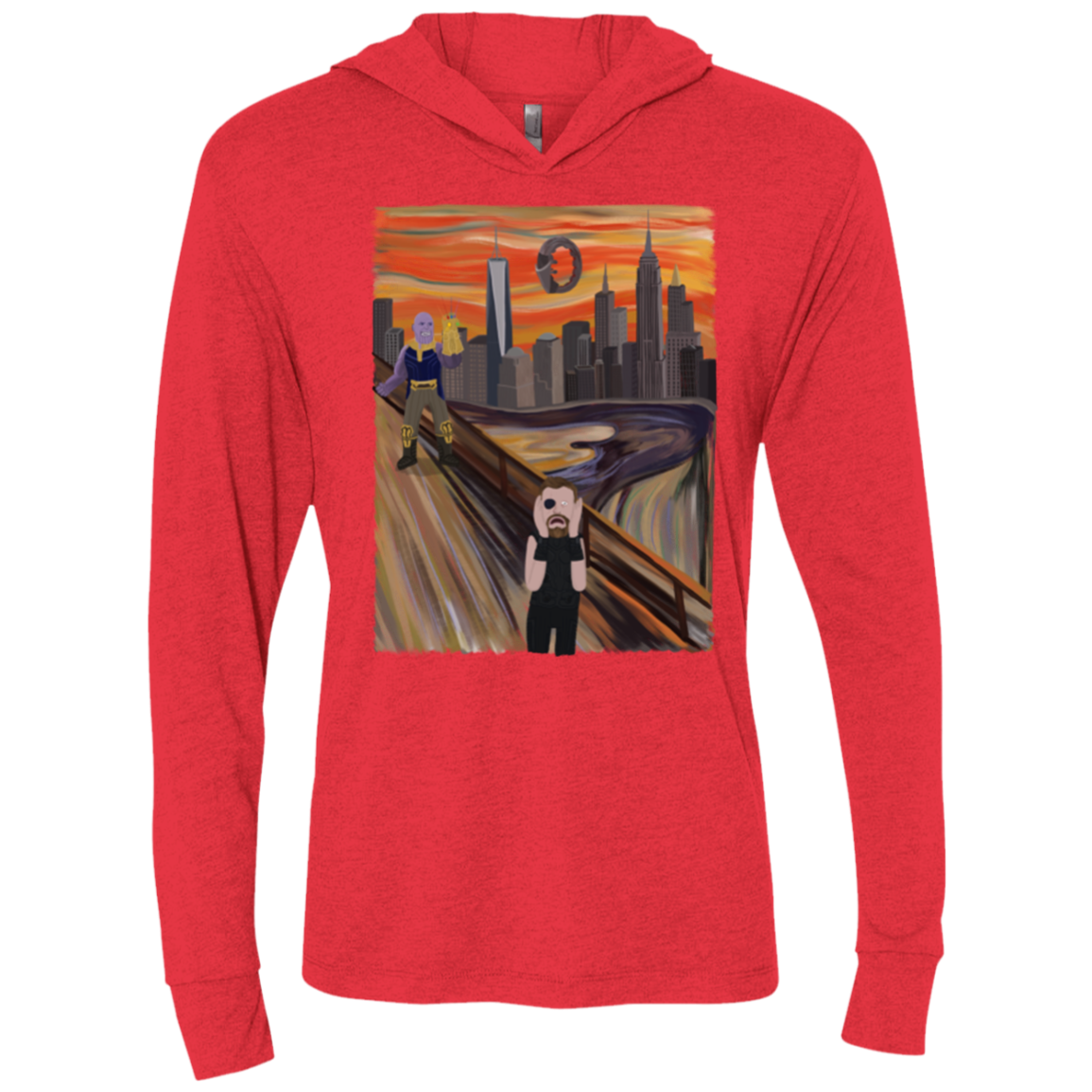 Thunder Scream Triblend Long Sleeve Hoodie Tee