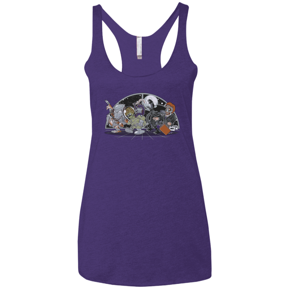 Where The Nasty Aliens are Women's Triblend Racerback Tank