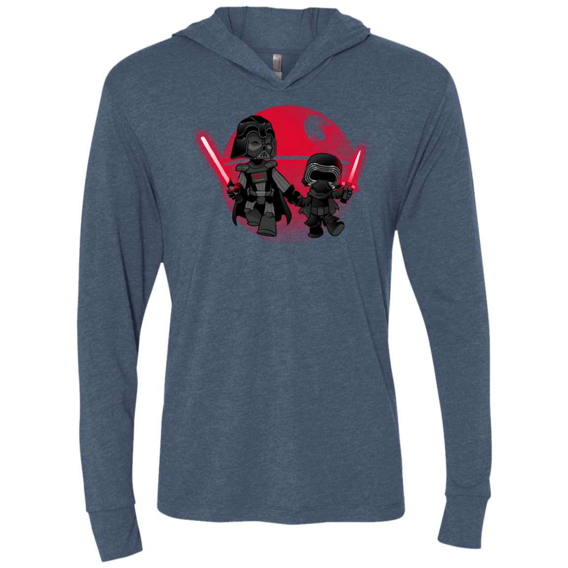 Darth Grandpa Triblend Long Sleeve Hoodie Tee