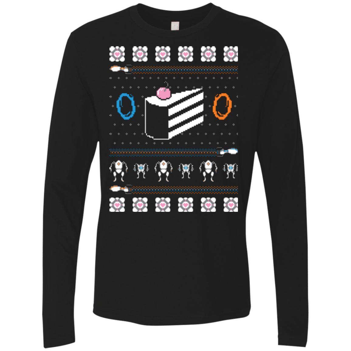 The Christmas Cake Is A Lie Men's Premium Long Sleeve