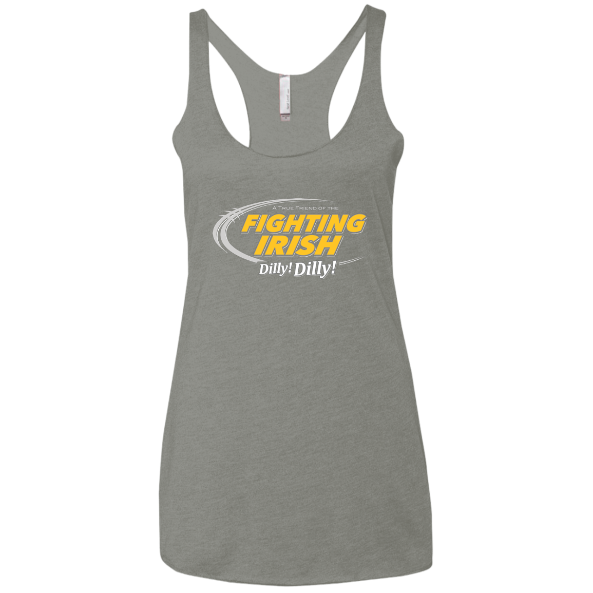 Notre Dame Dilly Dilly Women's Triblend Racerback Tank