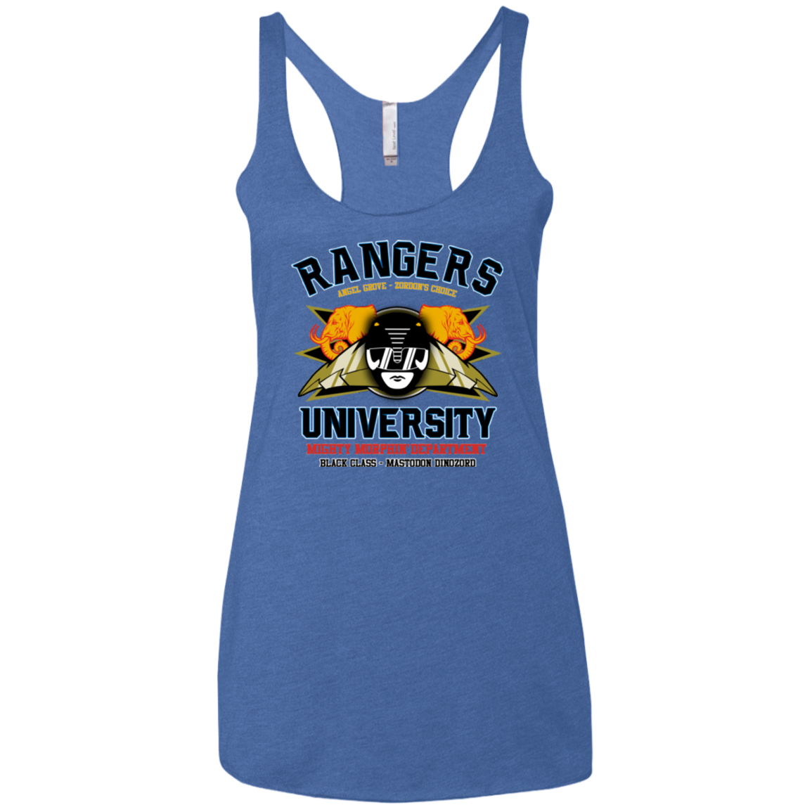 Rangers U Black Ranger Women's Triblend Racerback Tank