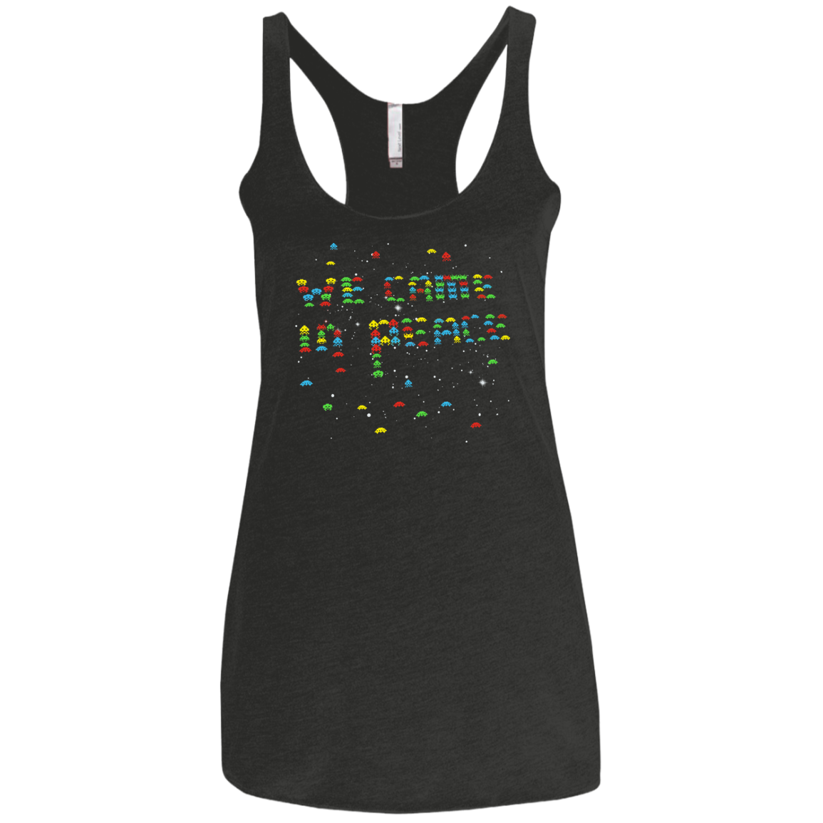 We came in peace Women's Triblend Racerback Tank