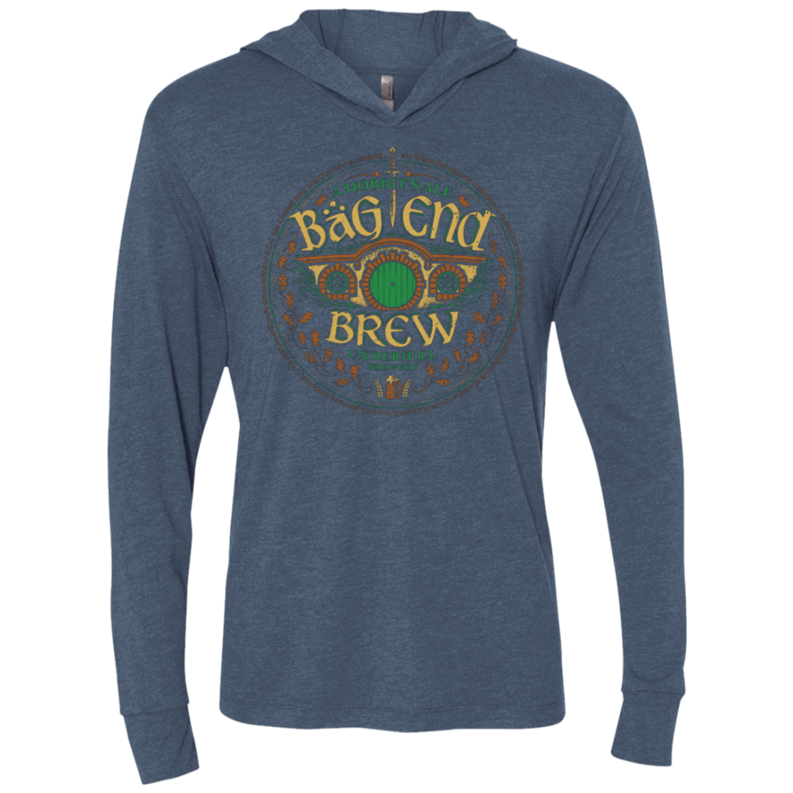 Bag End Brew Triblend Long Sleeve Hoodie Tee