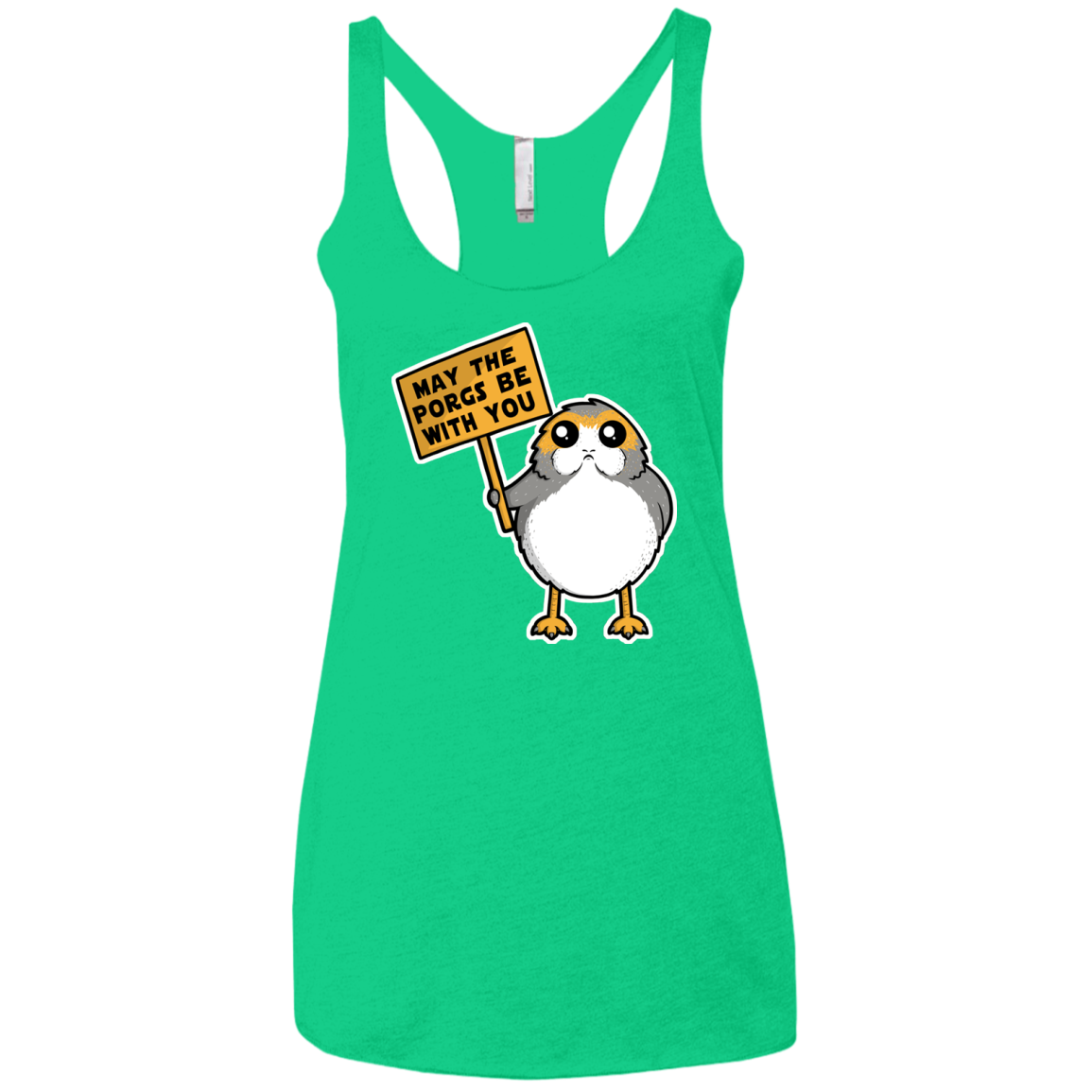 May The Porgs Be With You Women's Triblend Racerback Tank