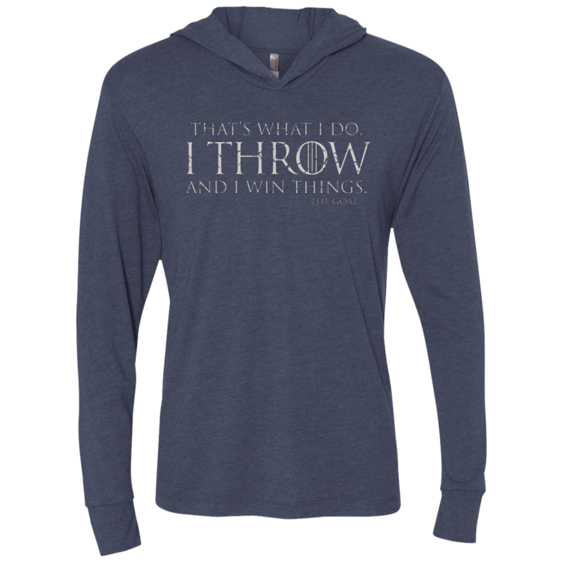 I Throw Triblend Long Sleeve Hoodie Tee