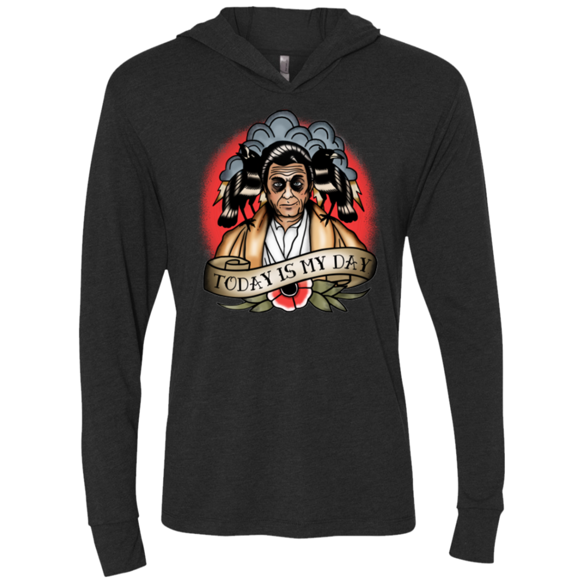 Today Is My Day Triblend Long Sleeve Hoodie Tee