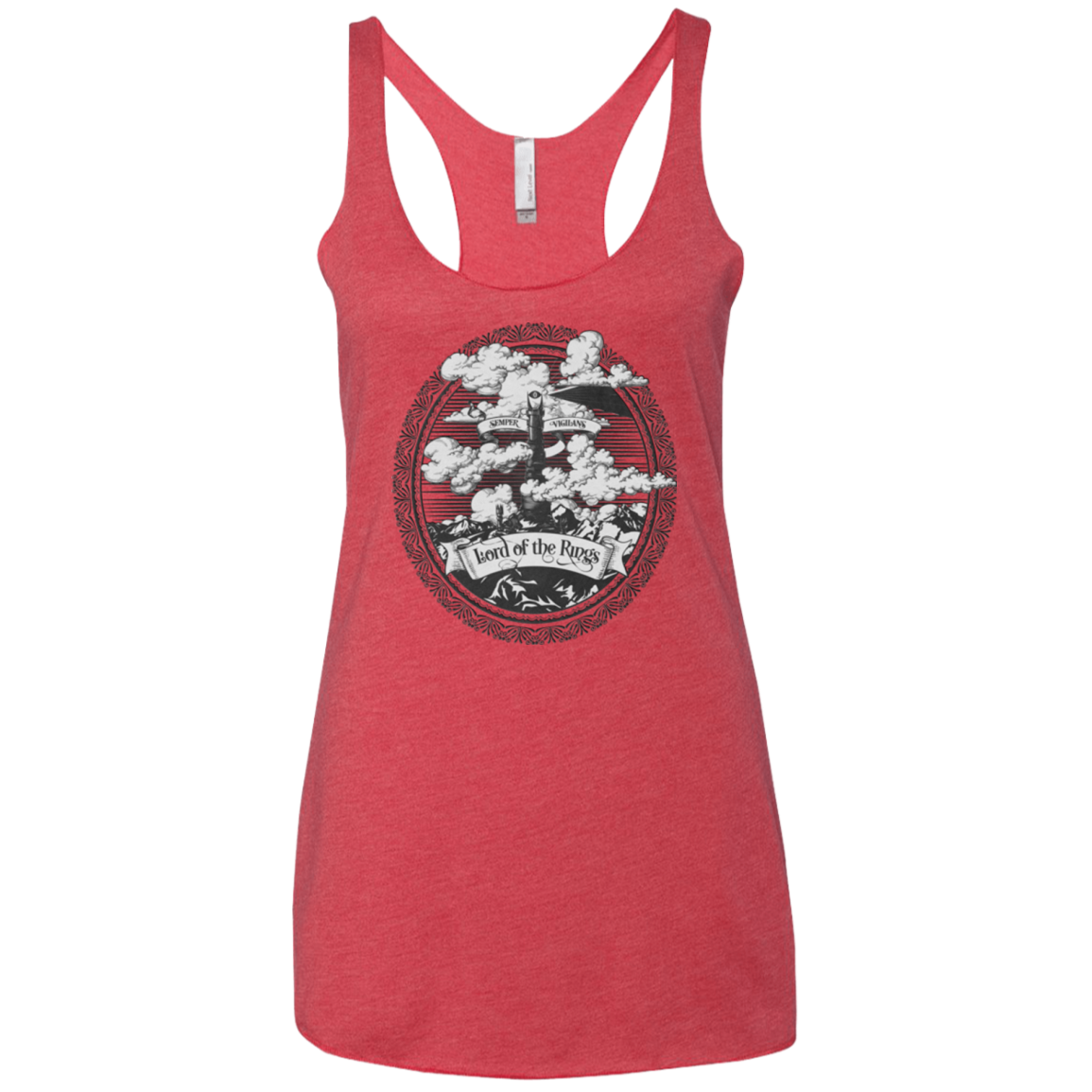 Vintage Mordor Tower Women's Triblend Racerback Tank