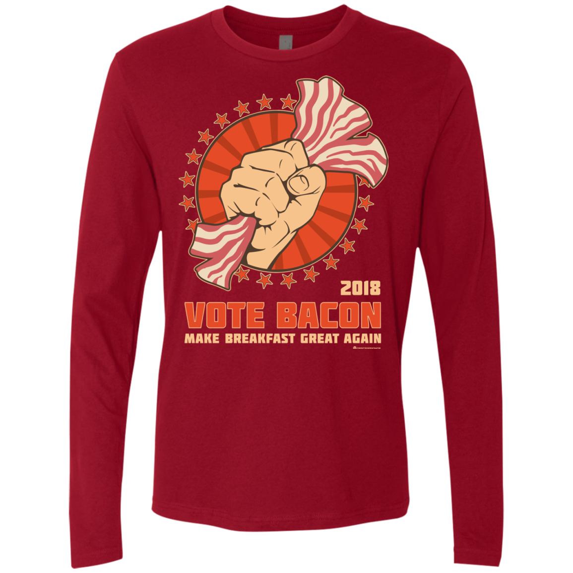 Vote Bacon In 2018 Men's Premium Long Sleeve
