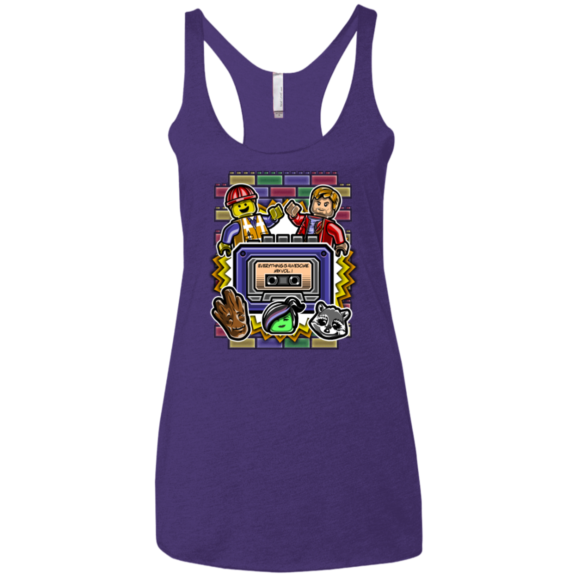 Everything is awesome mix Women's Triblend Racerback Tank