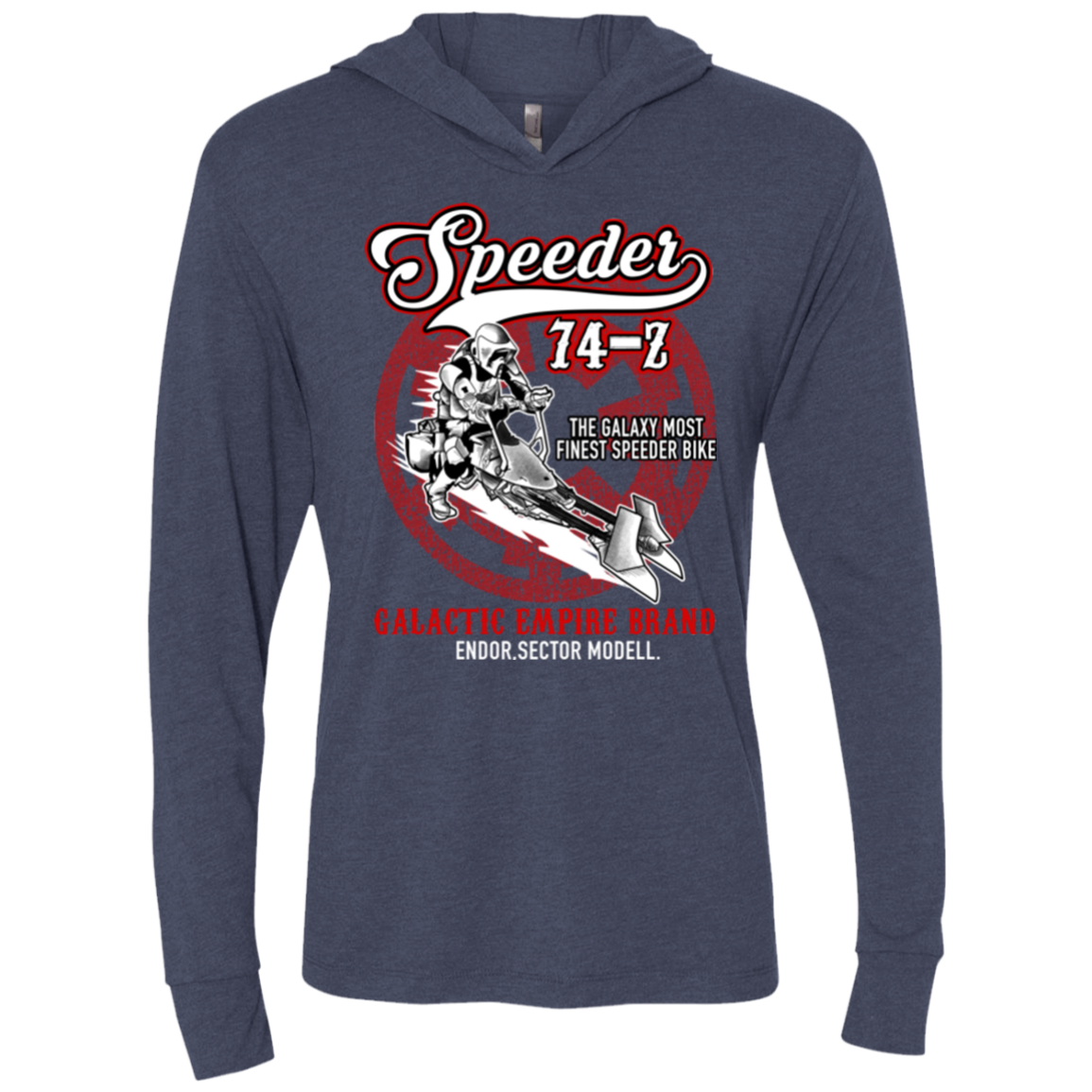 The Speeder Triblend Long Sleeve Hoodie Tee