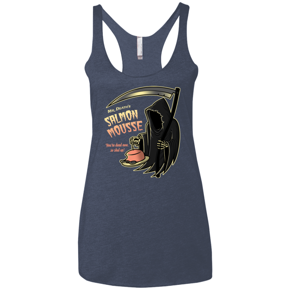 The Salmon Mousse Women's Triblend Racerback Tank