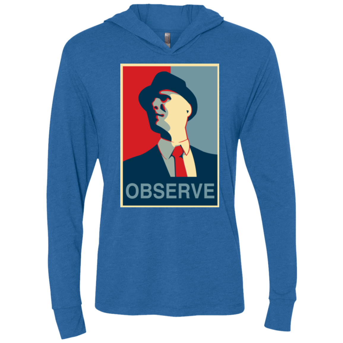 Observe Triblend Long Sleeve Hoodie Tee