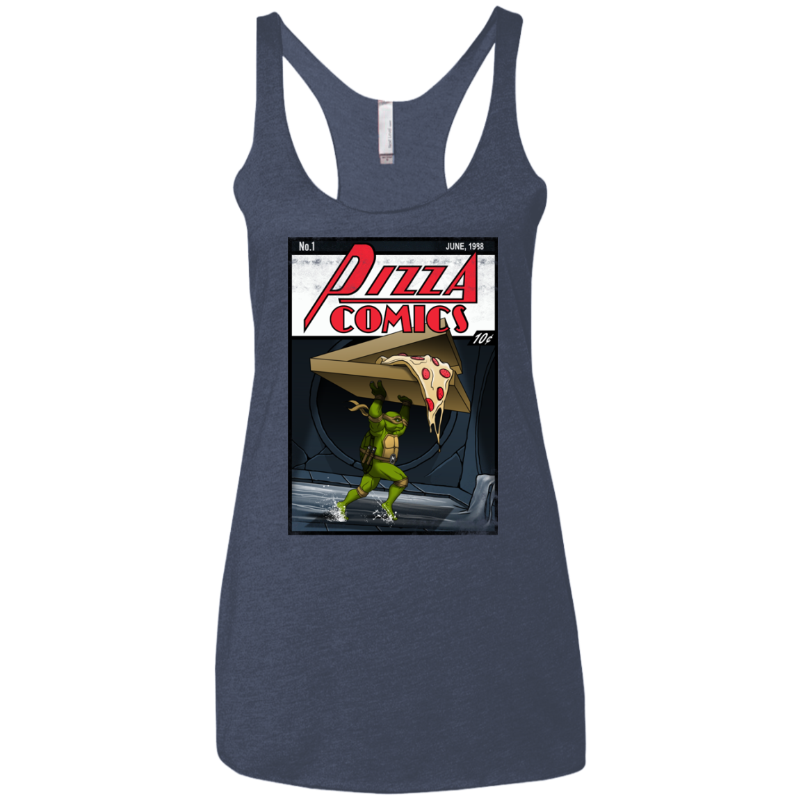 Pizza Comics Women's Triblend Racerback Tank