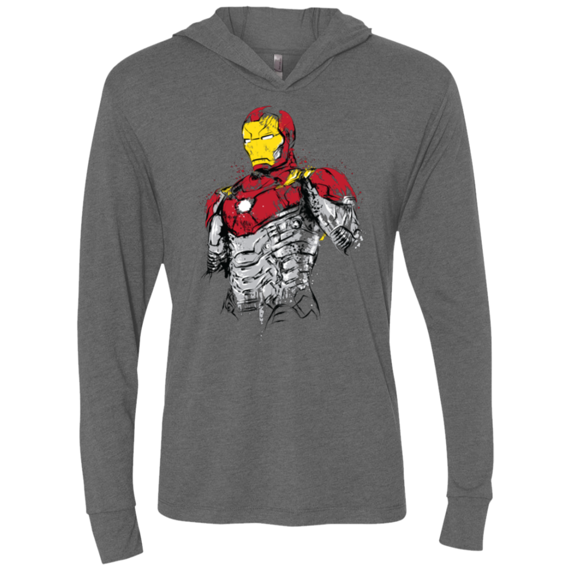 Ironman - Mark XLVII Armor Triblend Long Sleeve Hoodie Tee