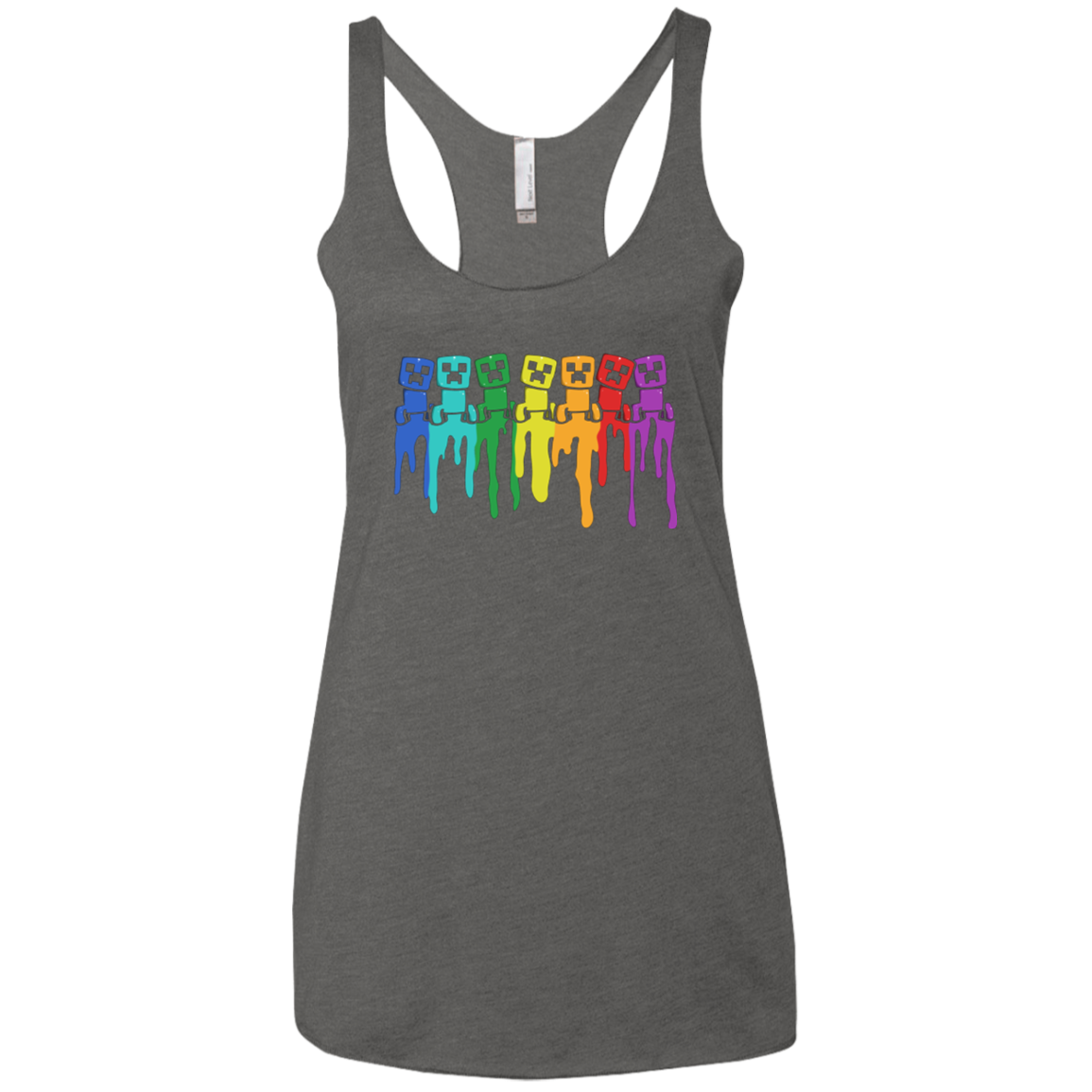 Rainbow Creeps Women's Triblend Racerback Tank