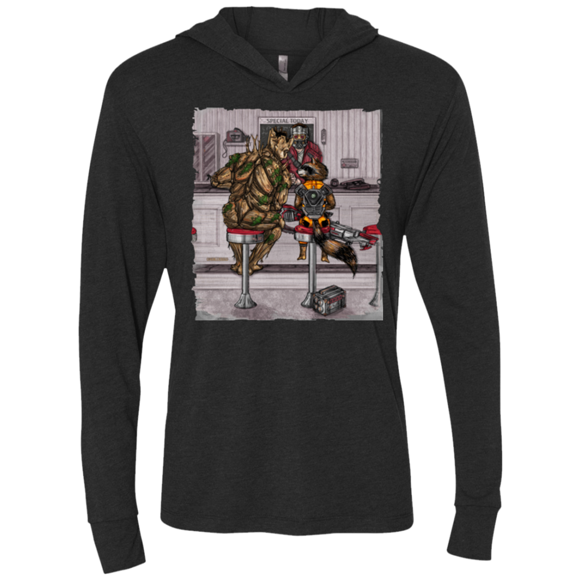 The Runaways Triblend Long Sleeve Hoodie Tee