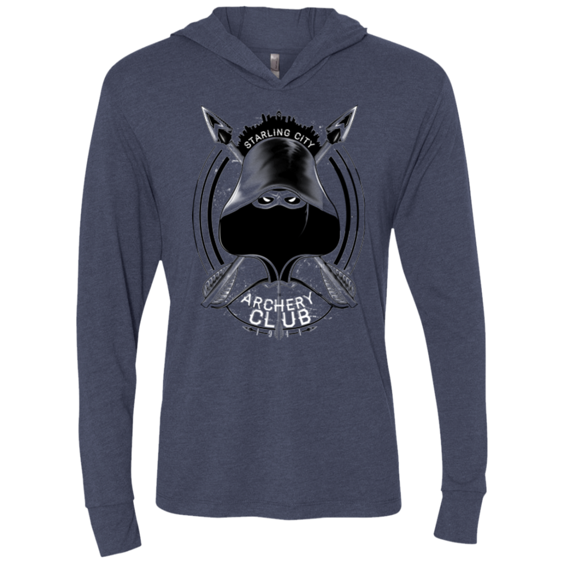 Archery Club Triblend Long Sleeve Hoodie Tee