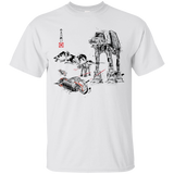 Battle in the Snow Sumi e T-Shirt
